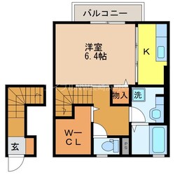 カーサデラルスＡ棟の物件間取画像